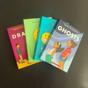 Set of four Raina Telgemeier graphic novels